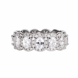 Elegant Silver Diamond Ring